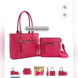 Montana West pink tote bag and crossbody purse